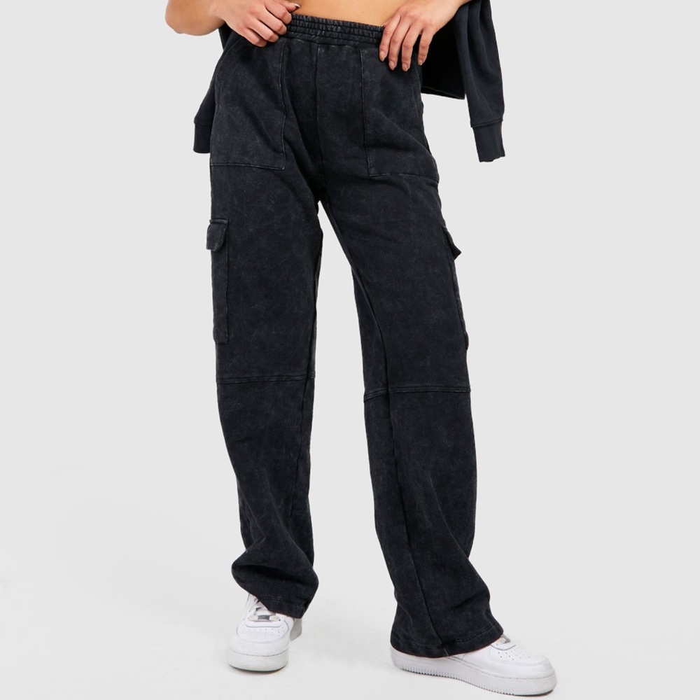 Petite Acid wash Cargo Jogger